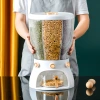 Rotatable grain bucket, gold-plated five-grain rice bucket, moisture-proof and insect-proof grain jar, household 4-compartment rice storage tank Application Scenario